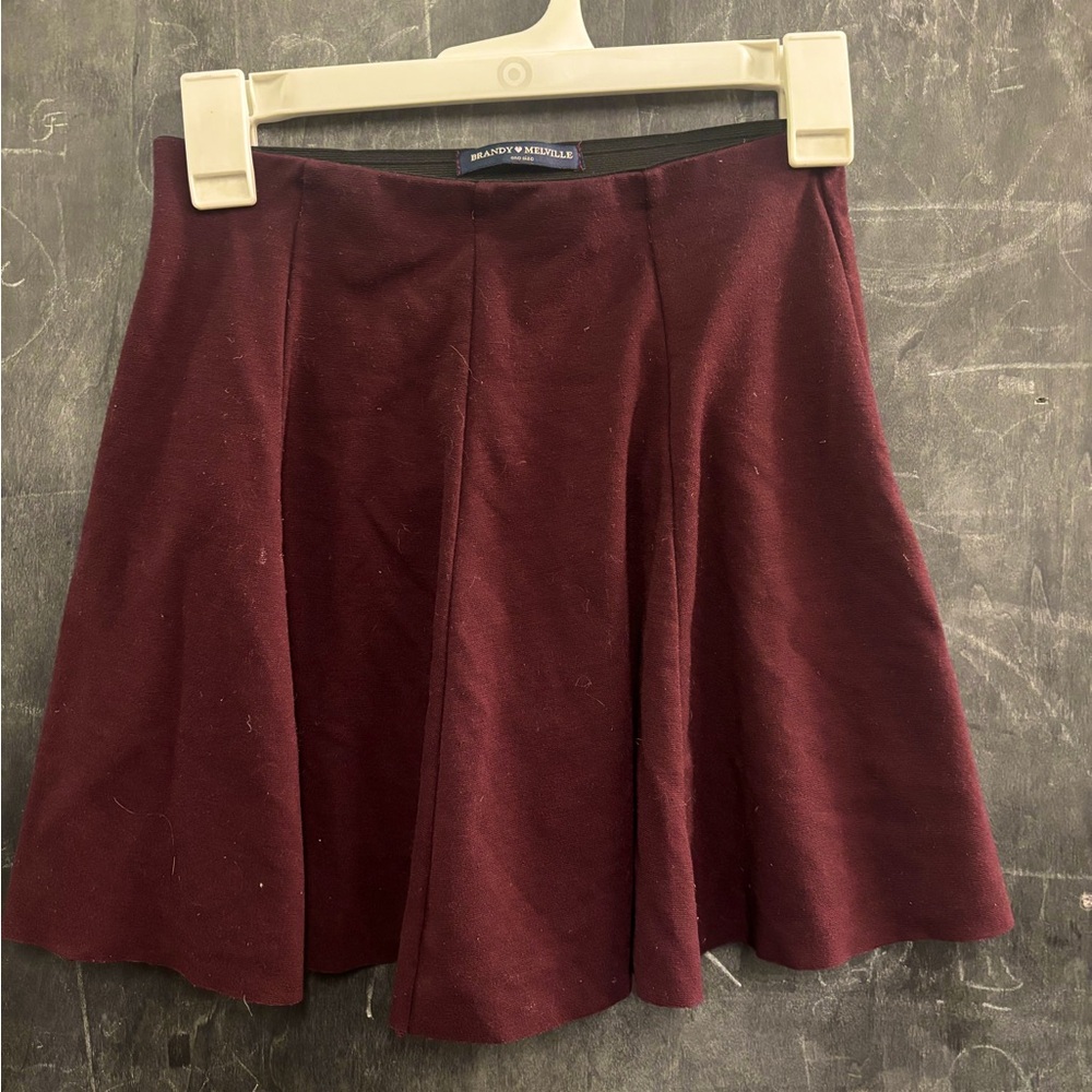 Maroon circle skirt